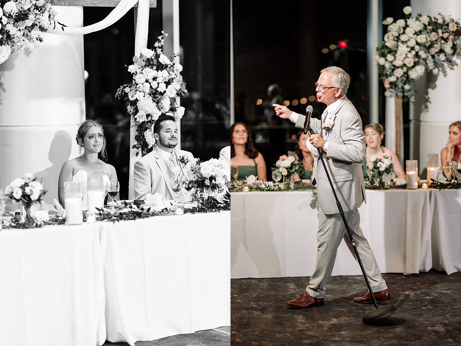 Tess and Grant's toasts from the wedding party at their Discovery World Pavilion wedding